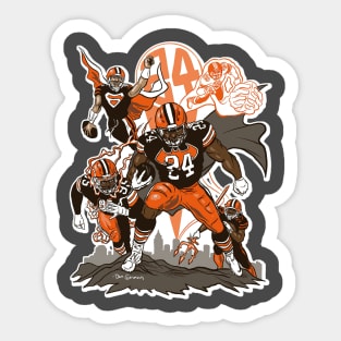 Nick Chubb Superhero Sticker